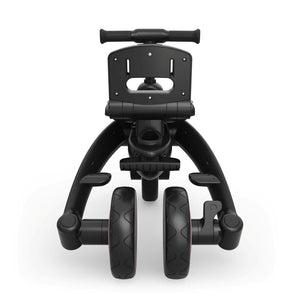 Triciclo evolutivo Kinderkraft JAZZ 3 rosa 6 en 1 en modo bicicleta de equilibrio, vista trasera.