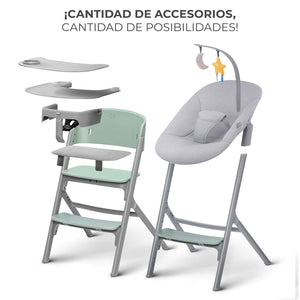 Silla de comer evolutiva LIVY 4 en 1 + Silla mecedora CALMEE