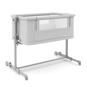 Cuna 3 en 1 NESTE GROW 2 de Kinderkraft gris claro: cuna colecho para bebé, cuna y cuna para niños mayores. Ajustable en 5 niveles de altura y 2 de inclinación, plegable y resistente, con 2 ruedas con bloqueo. De RN a 2 años. Vista principal.