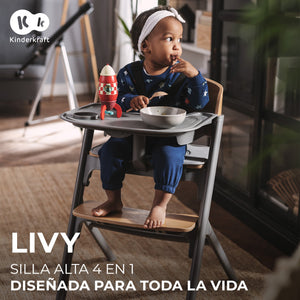 Silla de comer evolutiva LIVY 4 en 1 + Silla mecedora CALMEE