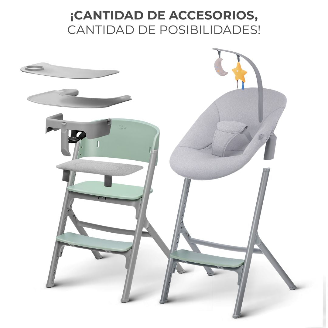 Silla de comer evolutiva LIVY 4 en 1 + Silla mecedora CALMEE