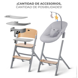 Silla de comer evolutiva LIVY 4 en 1 + Silla mecedora CALMEE