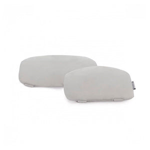 Set de 2 cojines: asiento + respaldo para silla de comer Enock, gris. Vista principal.