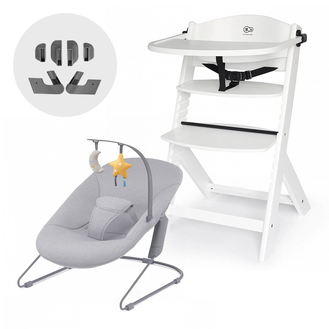 Silla de comer evolutiva 4 en 1 ENOCK + Silla mecedora CALMEE