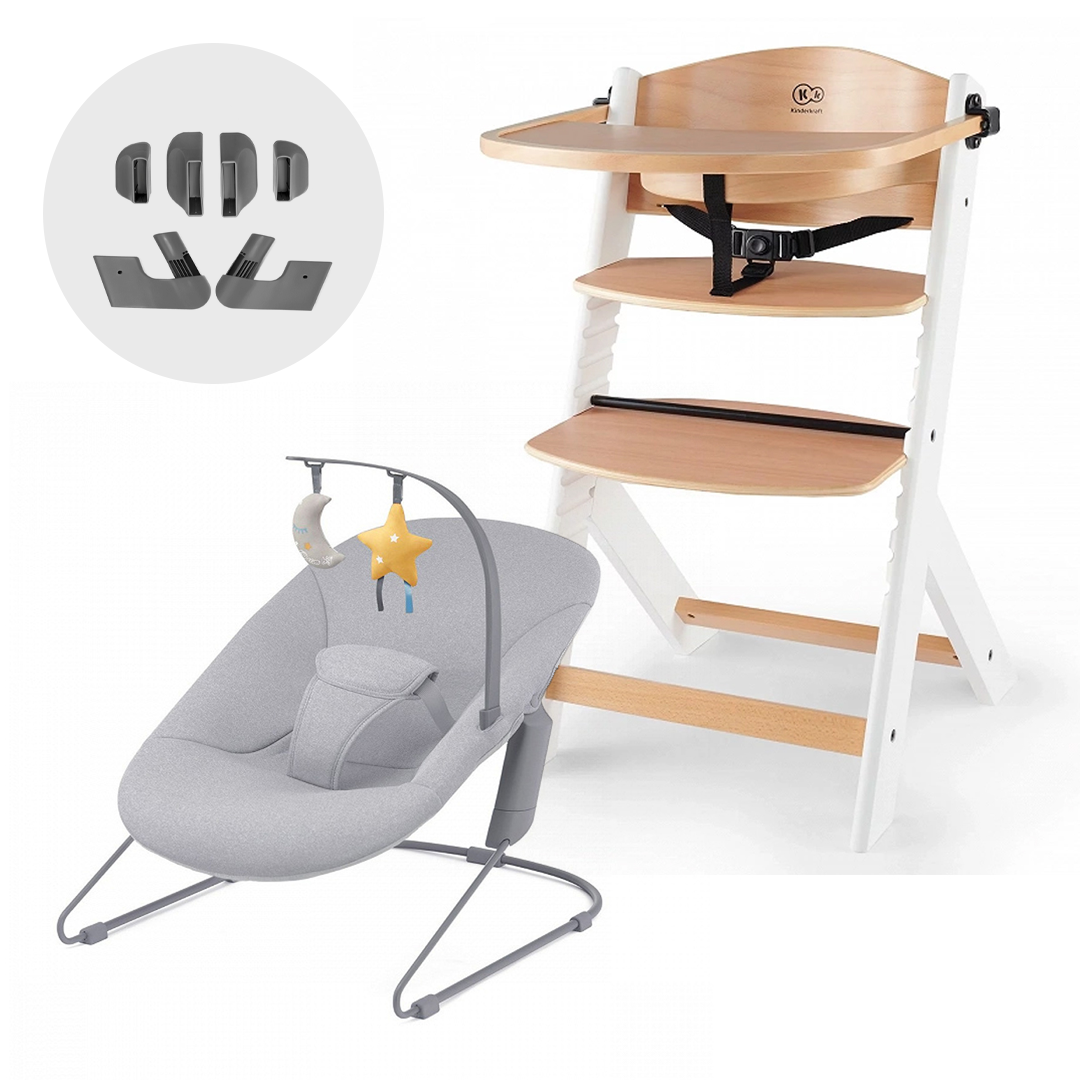 Silla de comer evolutiva 4 en 1 ENOCK + Silla mecedora CALMEE